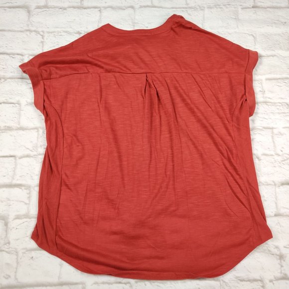 No Boundaries plus size utility shirt pocket rusty brick red knot button sz 3XL - Picture 2 of 5